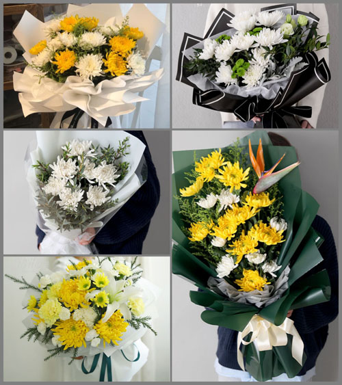 广东揭阳市揭西县京溪园镇白事花束代送
